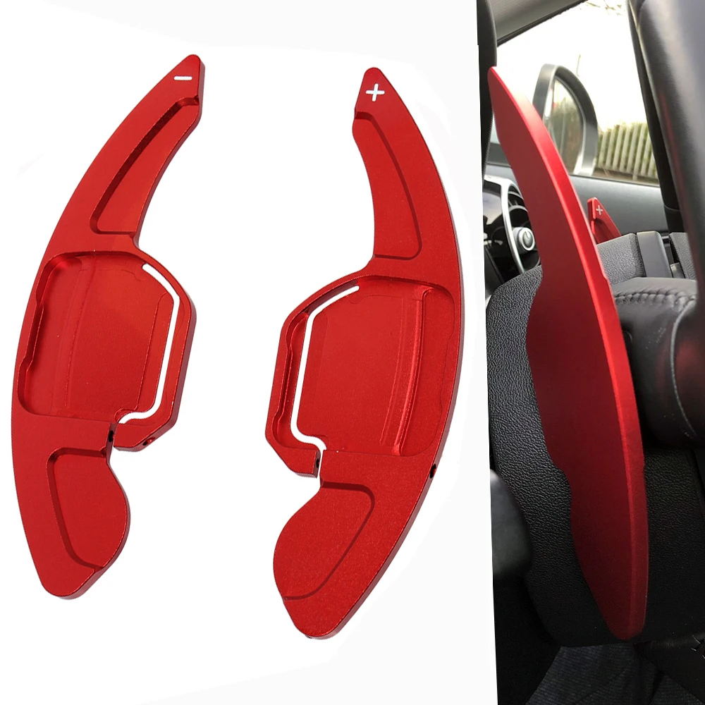 Shift Paddle For AUDI A3 S3 A4 S4 B8 A5 S5 A6 S6 A8 Q5 Q7 TT Car Steering Wheel DSG Shift Paddles Extension Shifters Stickers