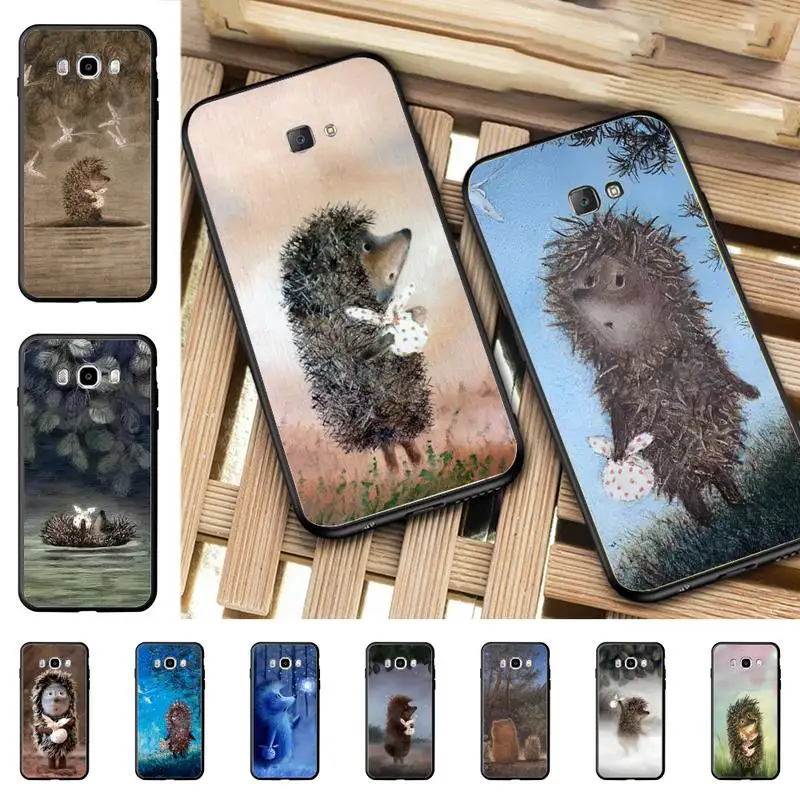 

Bright Hedgehog In The Fog Phone Case for Samsung J 2 3 4 5 6 7 8 prime plus 2018 2017 2016 core