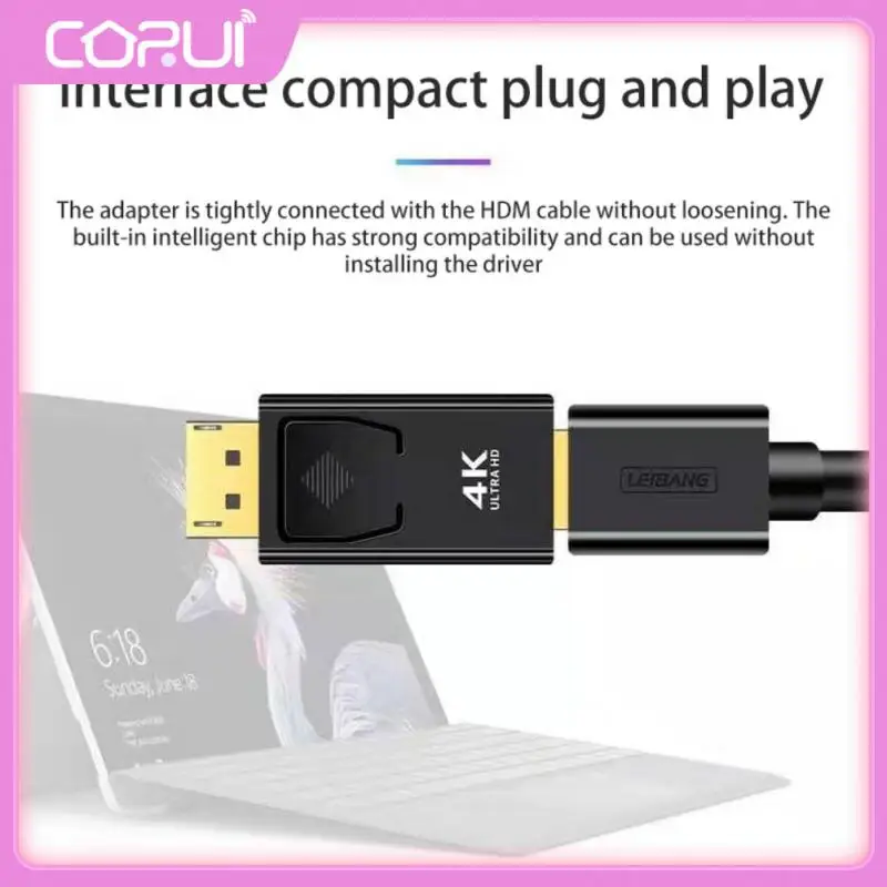 

Mini Computer Monitor Converter Low Impedance Dp Male To -compatible Female Connector Plug And Play Fast Transmission
