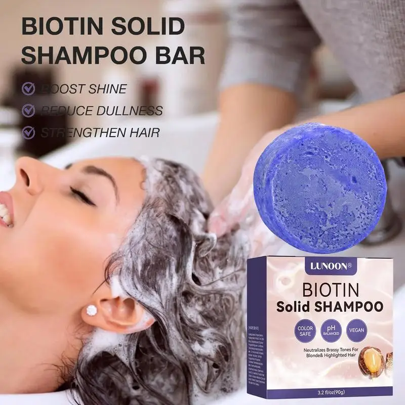 

Purple Shampoo Soap Brightening Purple Conditioner Bar Colored Hair Care Sulfate Free Solid Moisturizing Purple Conditioner Bar