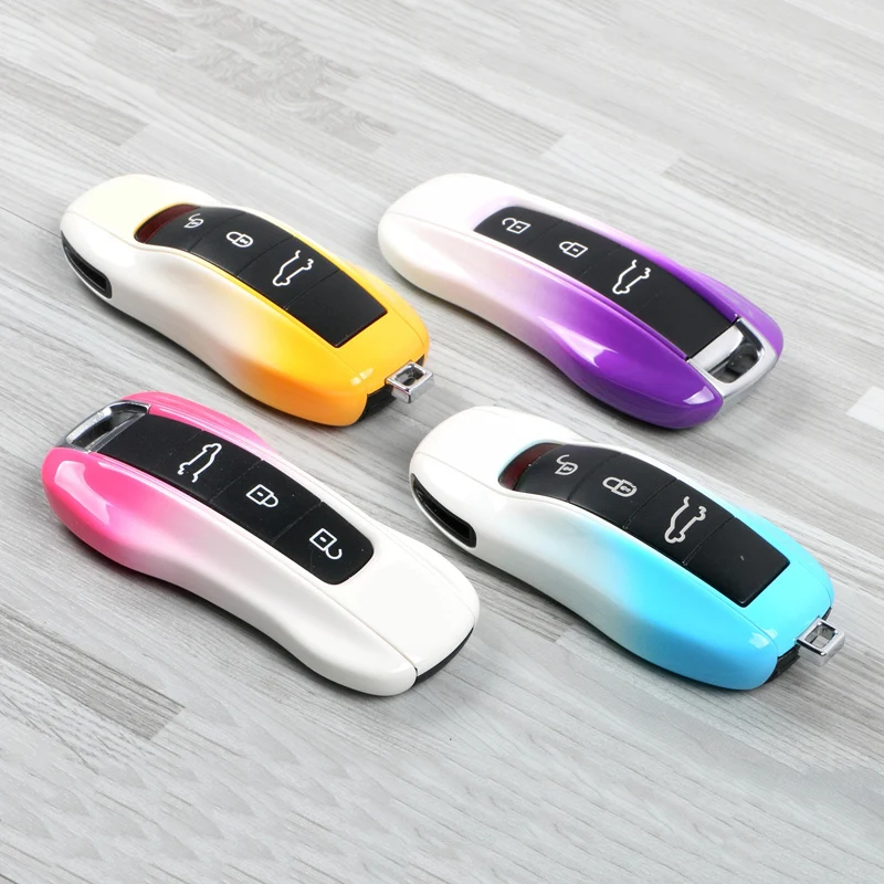 

Key Case Cover Shell for Porsche 718 911 Panamera Cayenne Macan Boxster Cayman Remote Control Fob Replace Accessories 3pcs/set