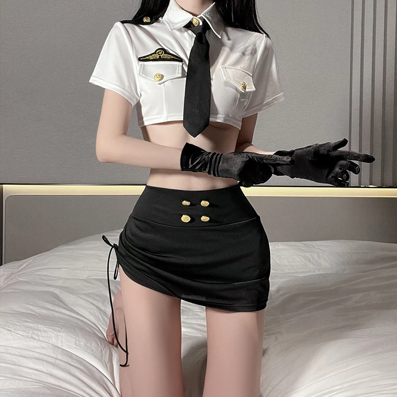 

Sexy Girl 18+ Sexy Lingerie Policewoman Uniform Seduction Pajamas Small Chest Flirtation Hot Sexy Mujer Cosplay Passion Suit