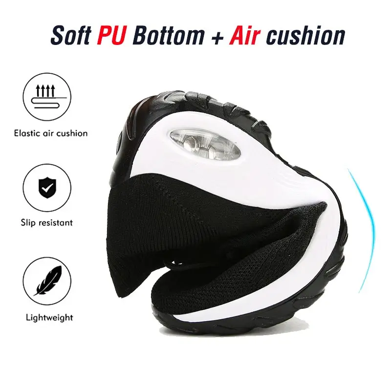 

Летняя женская обувь для бега, спортивные кроссовки mocacines с массивной подошвой, женские кроссовки, новинка 2022 года, вязаные зубья, роскошные ...