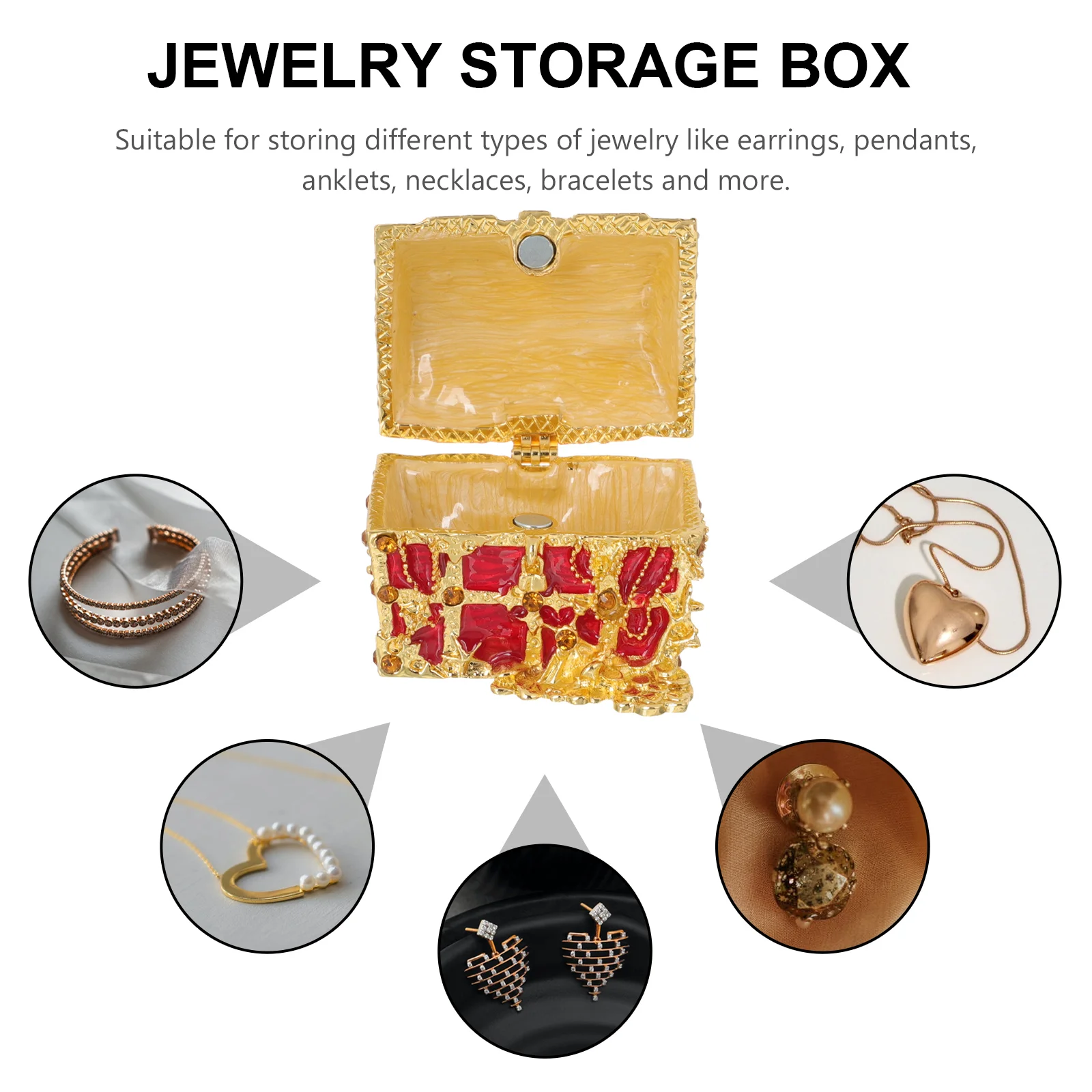 Box Jewelry Trinket Ring Treasure Gift Storage Lock Organizer Boxes Keepsake Women Favors Case Party Pirate Kids Sundries