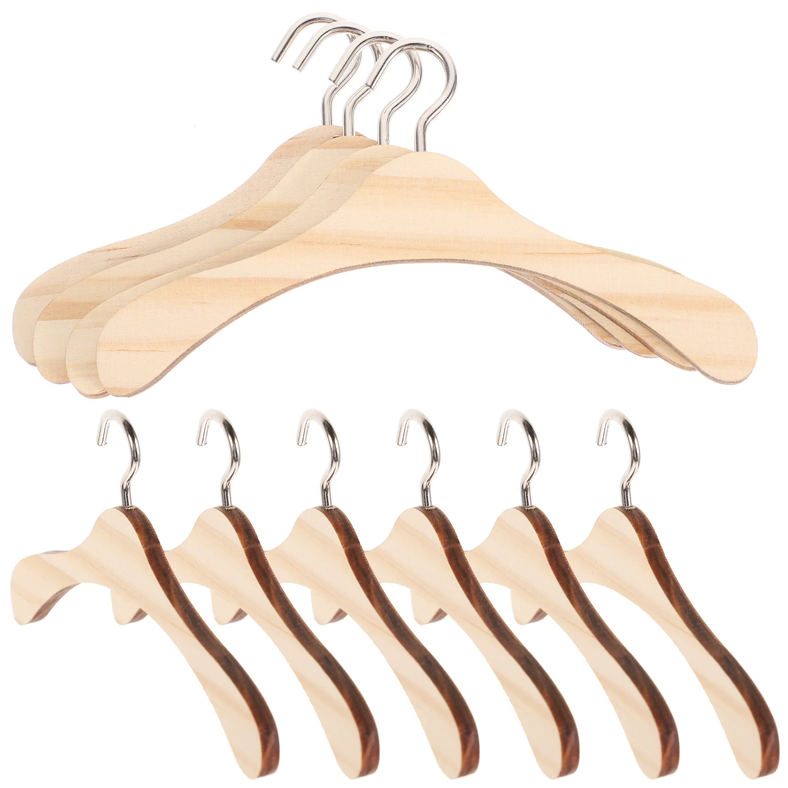 

Hanger Hangers Clothes Wooden Rack Dress Accessories Mini Bjd Closet 3 Accessory Baby Wardrobe Coat Garment Cloth Furniture Wood