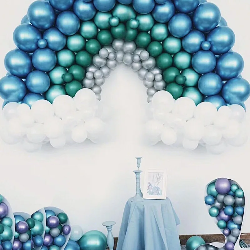 

12 Inch 20/50pcs Thickened Metallic Effect Baloons Arch Kit Wedding Birthday Party Decorations Foil Balls Rainbow Supplies