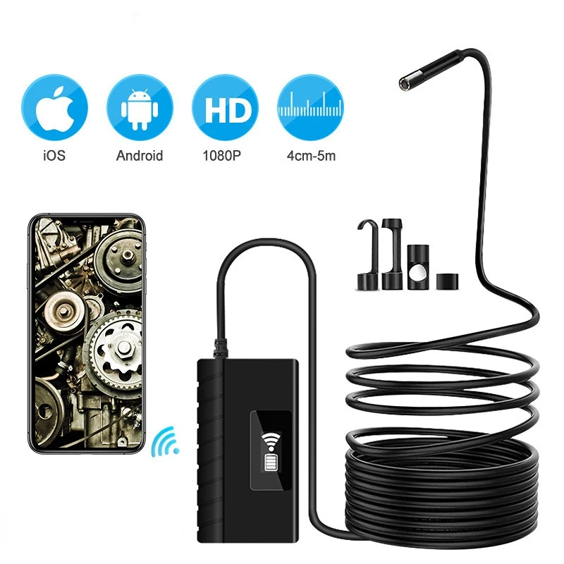 

Бороскоп 5,5 мм 1080PHD с Wi-Fi, Водонепроницаемый эндоскоп с 6 светодиодами для Android, iOS, Iphone, Huawei