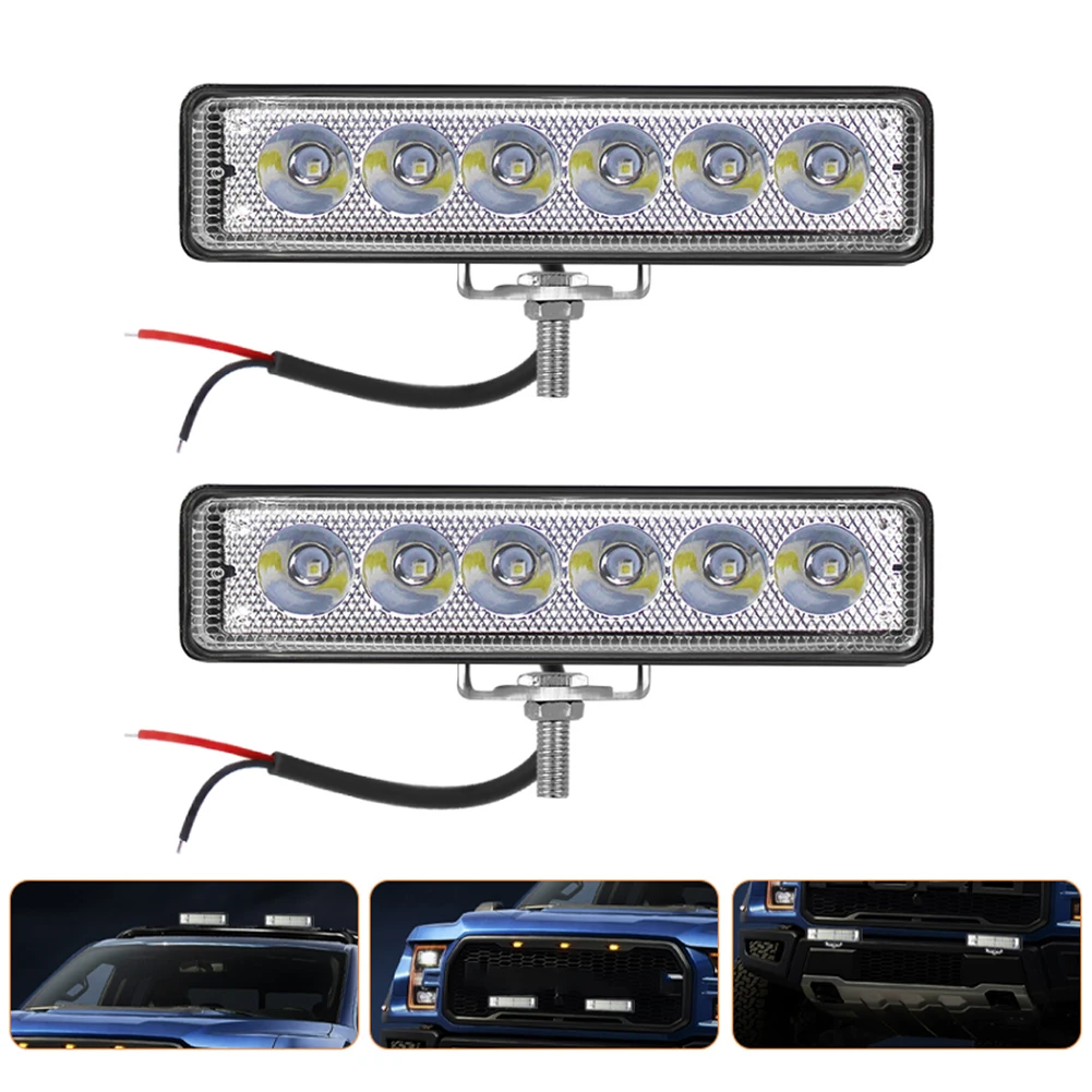 

1/2pcs 6LED Car Work Light 12V 24V Auxiliary Lamp Single Rod Pod Spot Light Fog Lamp for Truck Off-road ATV