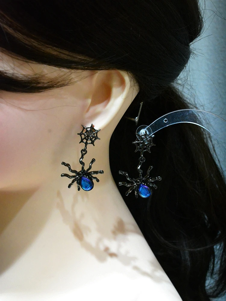 Новые европейские и американские милые крутые черные забавные серьги-гвоздики в