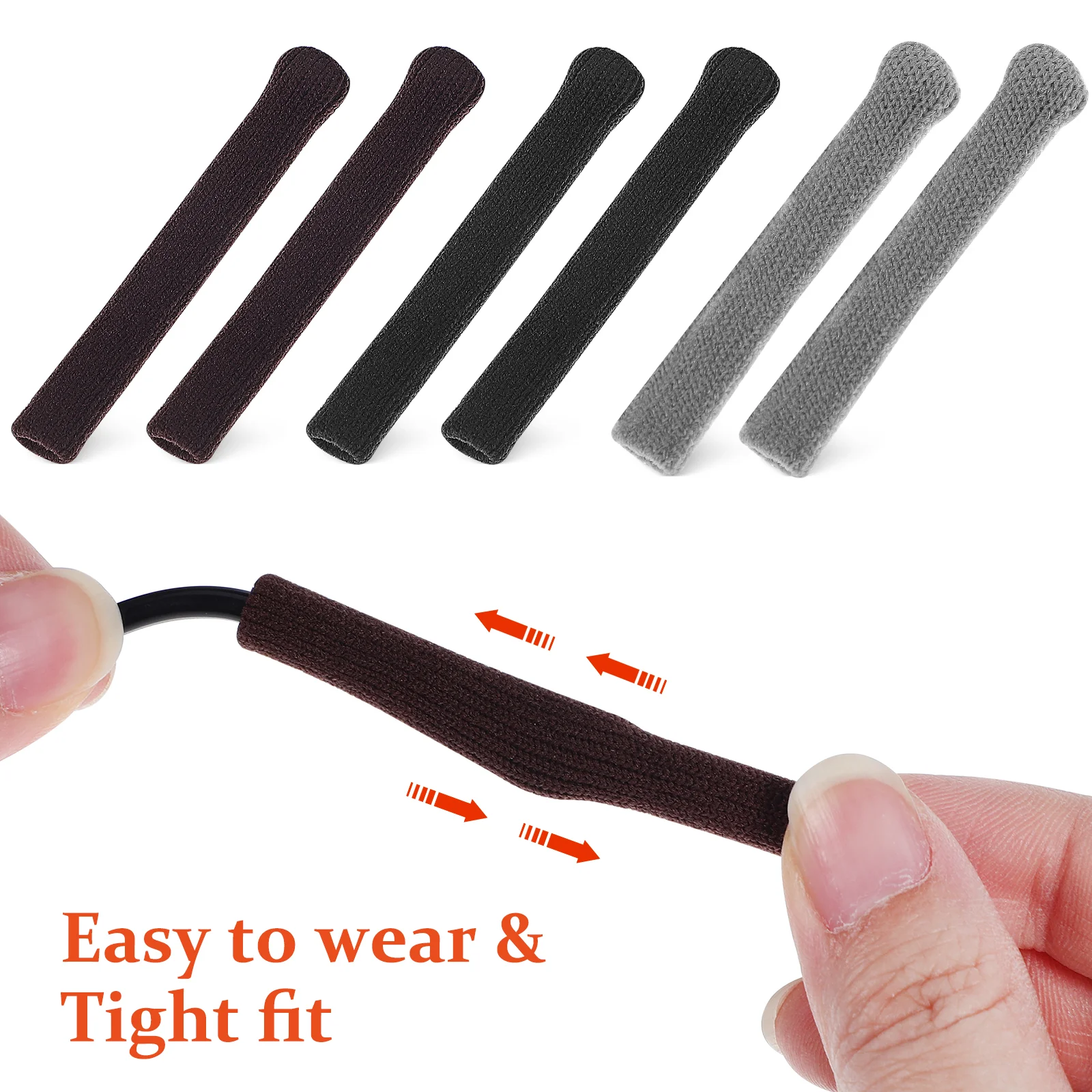 3 Pairs Glasses Ear Grip Spectacle Temples Eyeglass Cushions for Ears Knitting Grippers