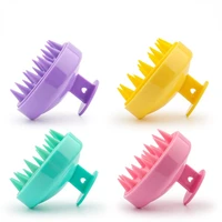hot silicone massage comb shower brush head body to wash clean care hair root itching scalp bath spa anti dandruff shampoo tools