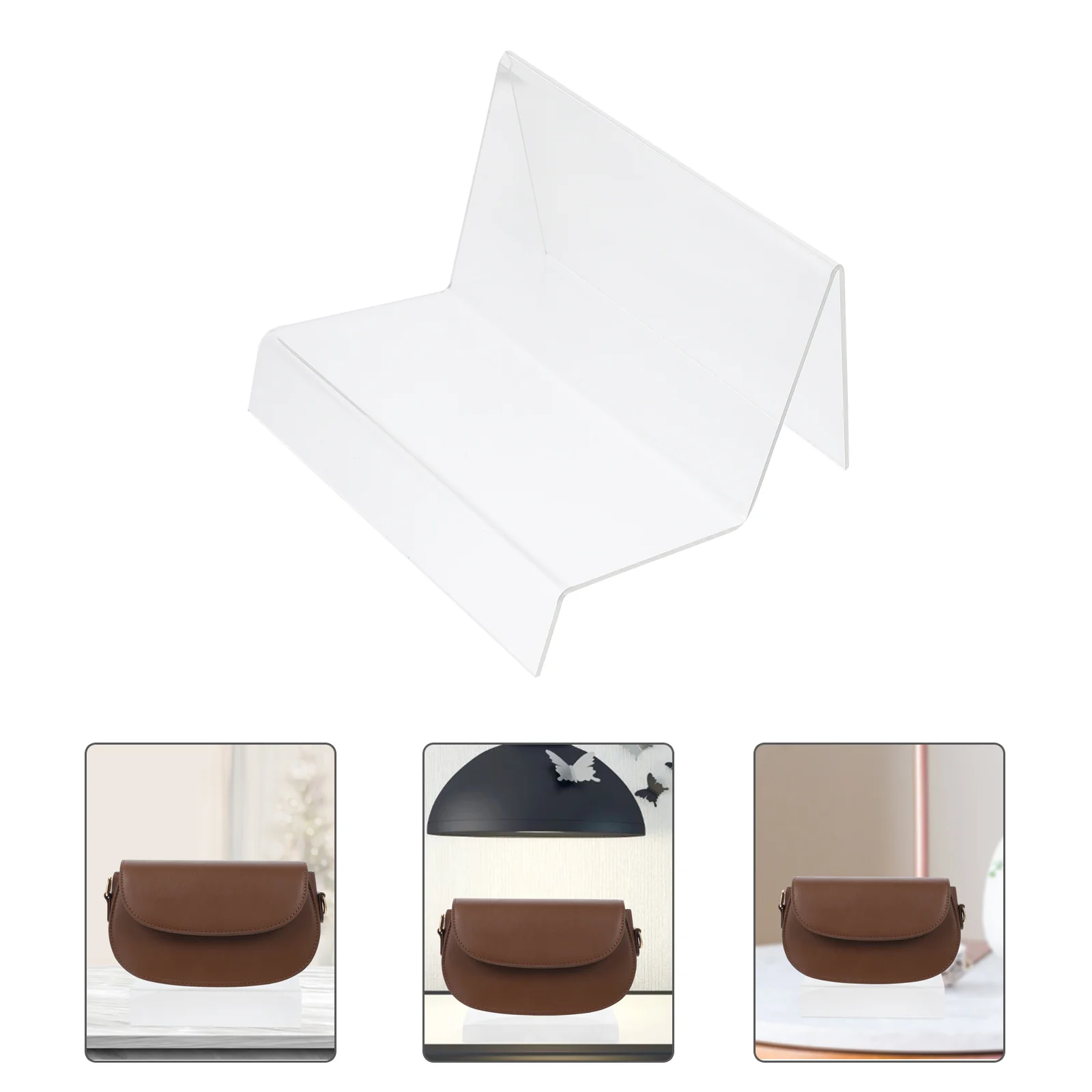 

Display Riser Handbag Acrylic Rack Briefcase Stand Showing Jewelry Shop Shelf Retail Bracket Fixture Showcase Storage Holder