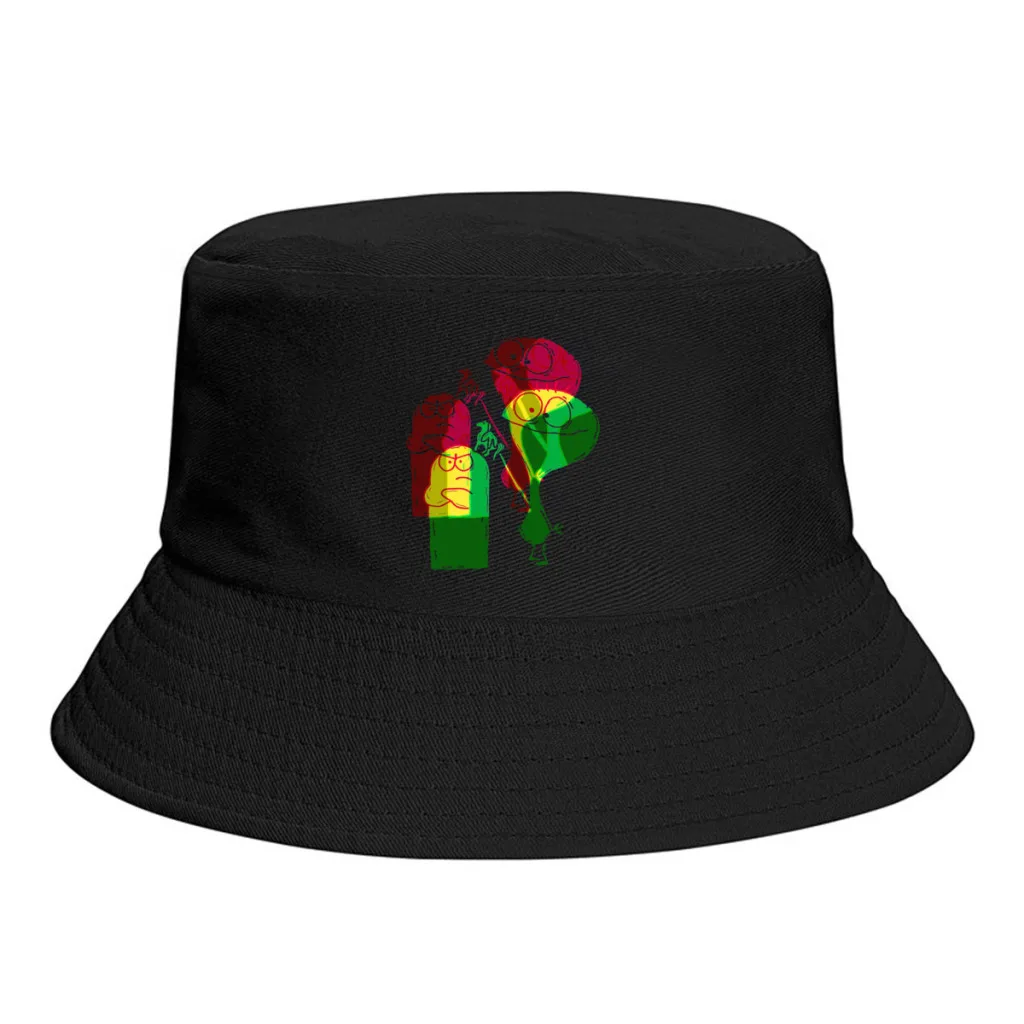 

Summer Pony and Bloo Bucket Hat for Women Men Foster's Home Animated TV Series Outdoor Foldable Bob Fisherman Hat Fedoras Cap