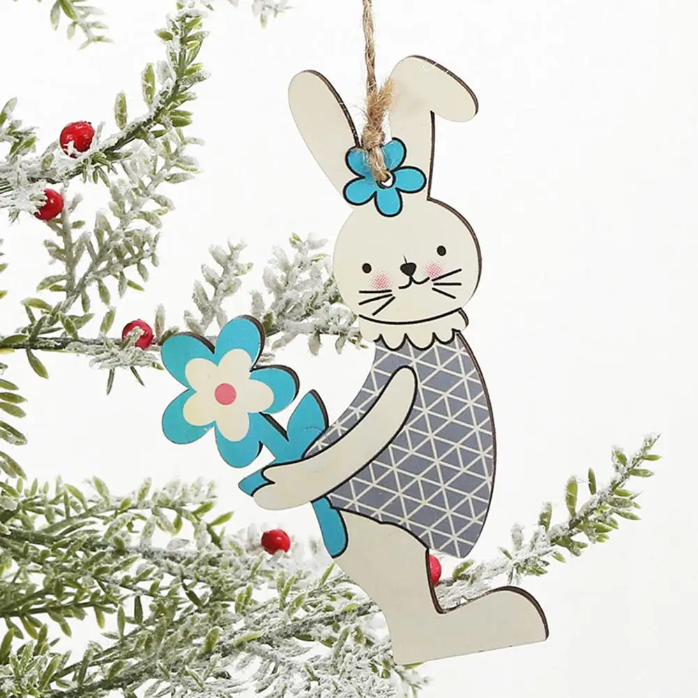 

Easter Hanging Ornament Anti-fading Easter Pendant Cute Rabbit Design Pendant Home Office Decoration