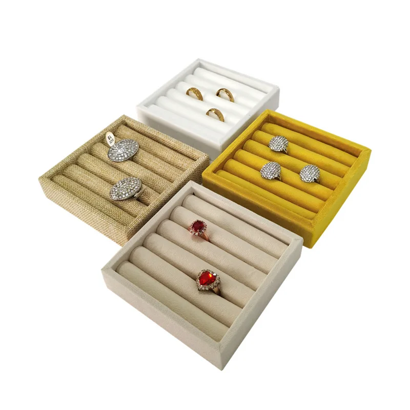 Бархатный мини-лоток для колец браслетов и серег