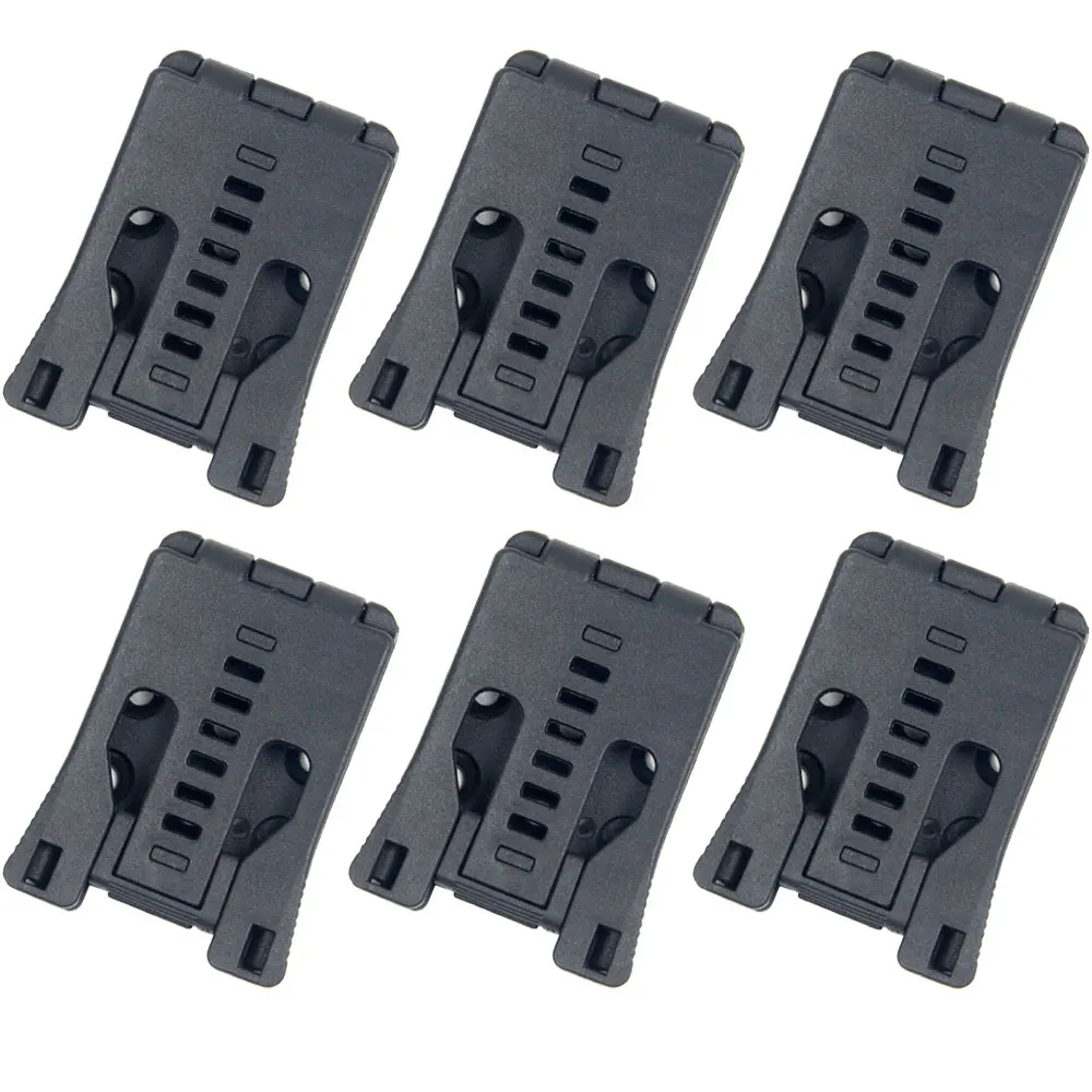 

6PCS Black Tactical Large Belt Loop Attaching Systerm Clips For Holsters Sheaths Secured Carry with Screws