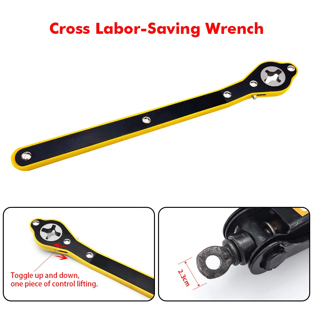 

Universal Labor-Saving Jack Ratchet Wrench Scissor Jack Garage Tire Wheel Lug Wrench Handle Labor-saving Wrench Car Repair Tools