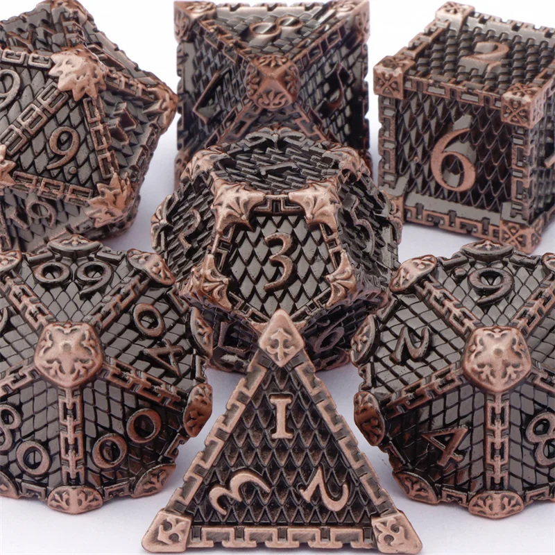 

DND Metal Dice D&D Solid Dice Polyhedral Dice for Dungeon and Dragon D20 D12 D10 D8 D6 D4 for Board Games