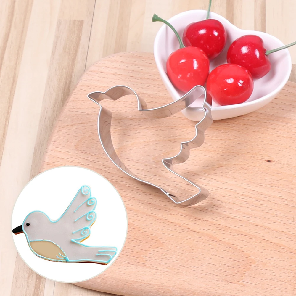 

Birds Pigeons Stainless Steel Cookie Cutter Sugarcraft Fondant Biscuit Sugar Craft Pastry Molds Cake Decorating Tools Kitchen