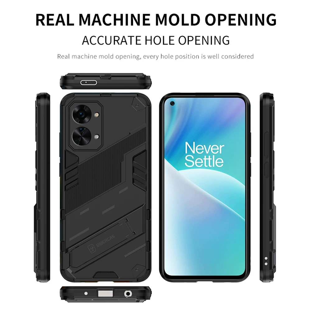 One Plus Nord 2 T Case Heavy Duty Armor Shockproof Coque for OnePlus Nord 2T Nord2T 5G Hidden Stand Lens Cover OneMore Nord 2 T images - 6
