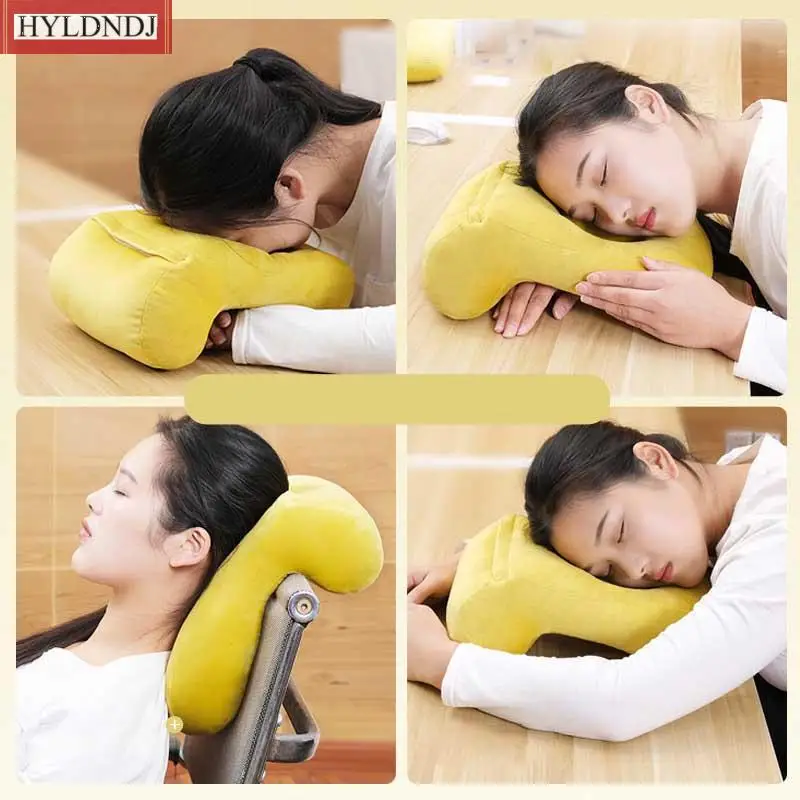 

Nap Pillow for Adults U-Shaped Desk Preschool Neck Supporter Seat Cushion Headrest Travel Airplane Nap Pad with Arm Rest