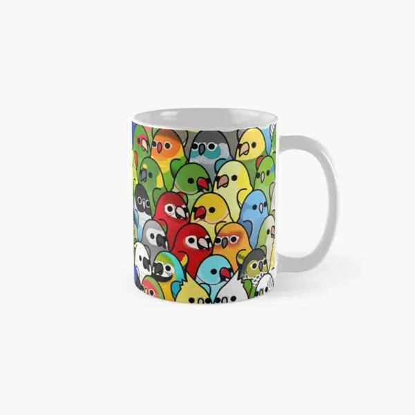 

Too Many Birds Bird Squad Classic Class Mug Design Coffee Handle Round Printed Picture Gifts Photo Drinkware Cup Tea Simple