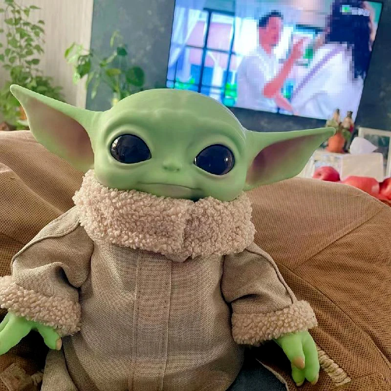 

Disney 28cm Pvc Yoda Figure Grogu Plush Action Figure Toys Yoda Baby Star Wars The Mandalorian Anime Dolls Gifts Children Toys