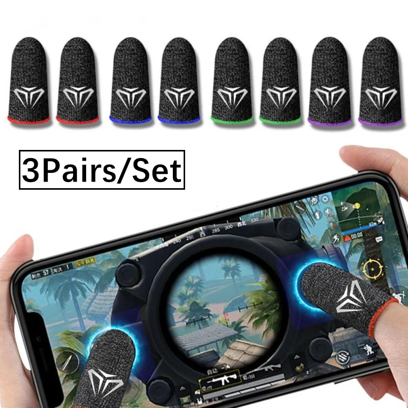 

1/3Pair Fingertips For Game Pubg Anti Slip Finger Glove Game Controller Finger Sleeve Cover For Touch Screen Mobile Phone Gaming