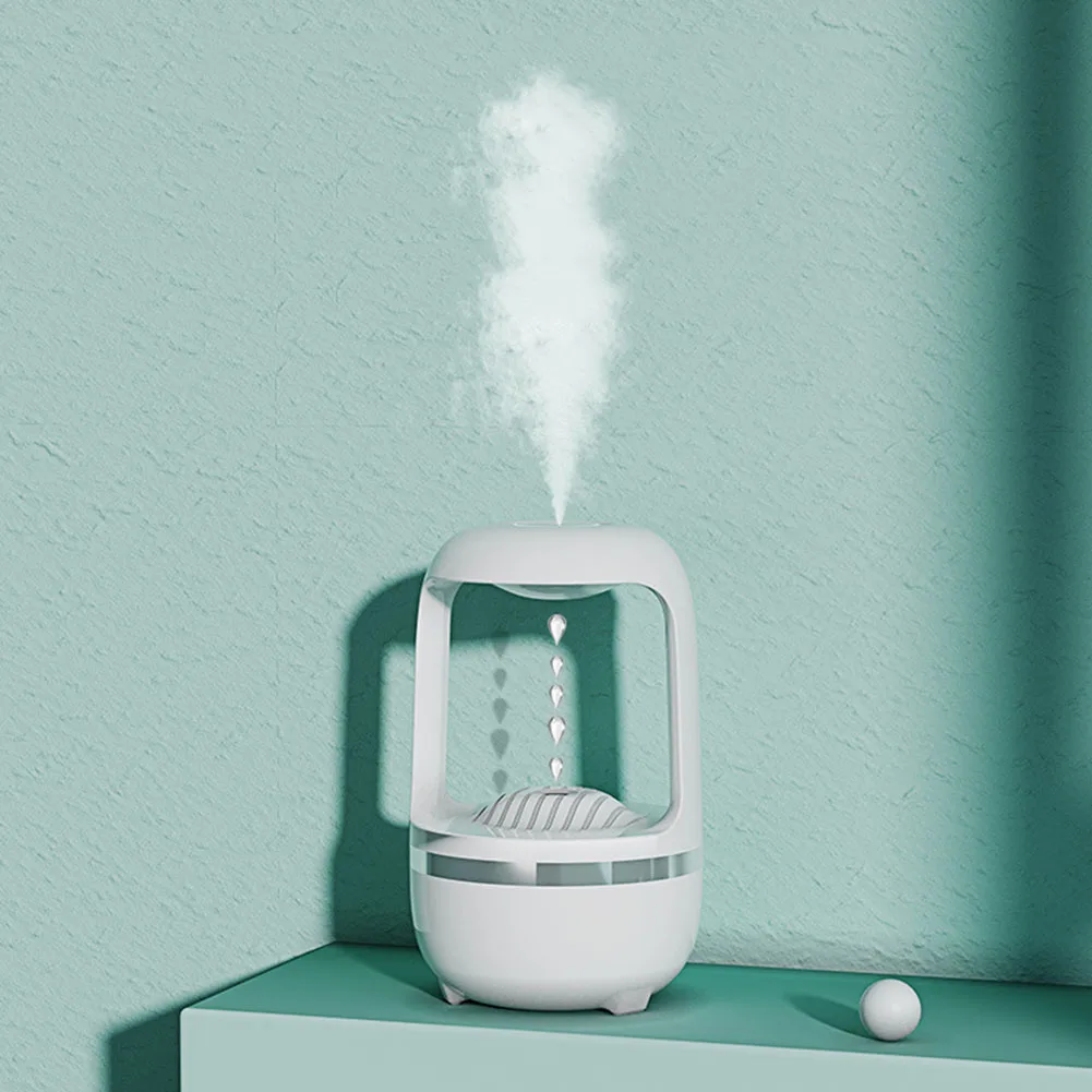 

500ml Ultrasonic Air Humidifier Mist Droplet Backflow Anti Gravity Levitating Water Drop Quiet Air Diffuser Bedroom Home Hotel