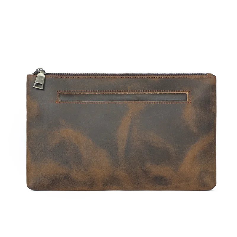 Мужской кожаный кошелек-клатч Crazy