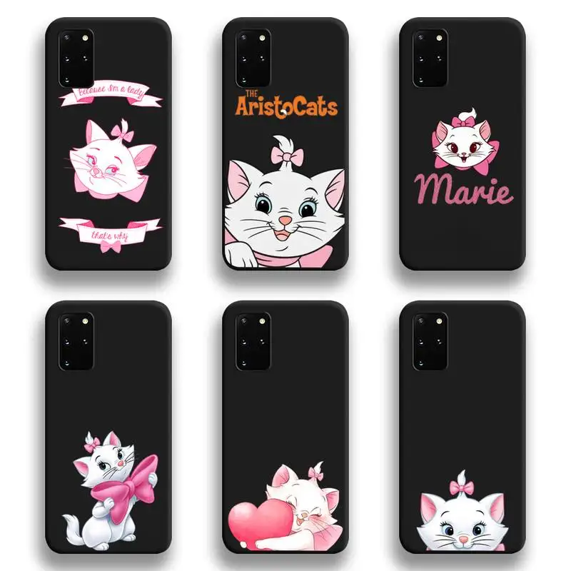

Cute Marie Cat Phone Case For Samsung Galaxy S21 Plus Ultra S20 FE M11 S8 S9 plus S10 5G lite 2020