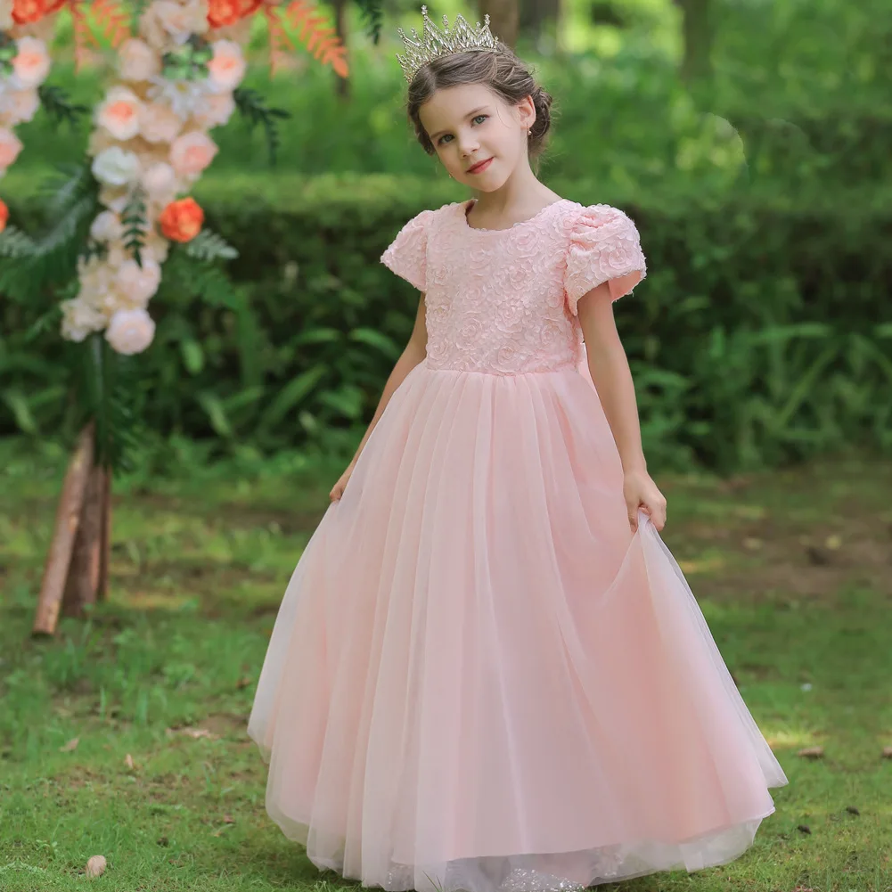 

Teens Girls Princess Party Dress Flower Girls Dresses for Wedding Girl Prom Long Dress Kids Children Clothing Girl Evening Gown