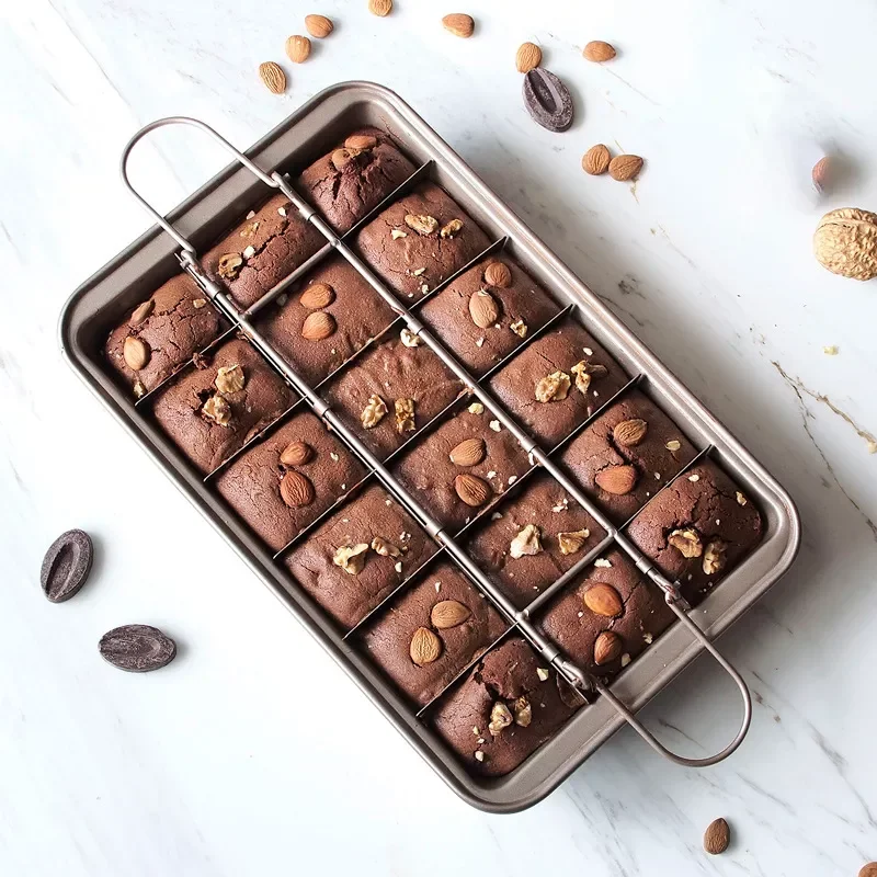 

Антипригарная форма Brownie для десертов и тортов, квадратная форма для выпечки, инструменты для выпечки хлеба «сделай сам», утолщенная, одното...