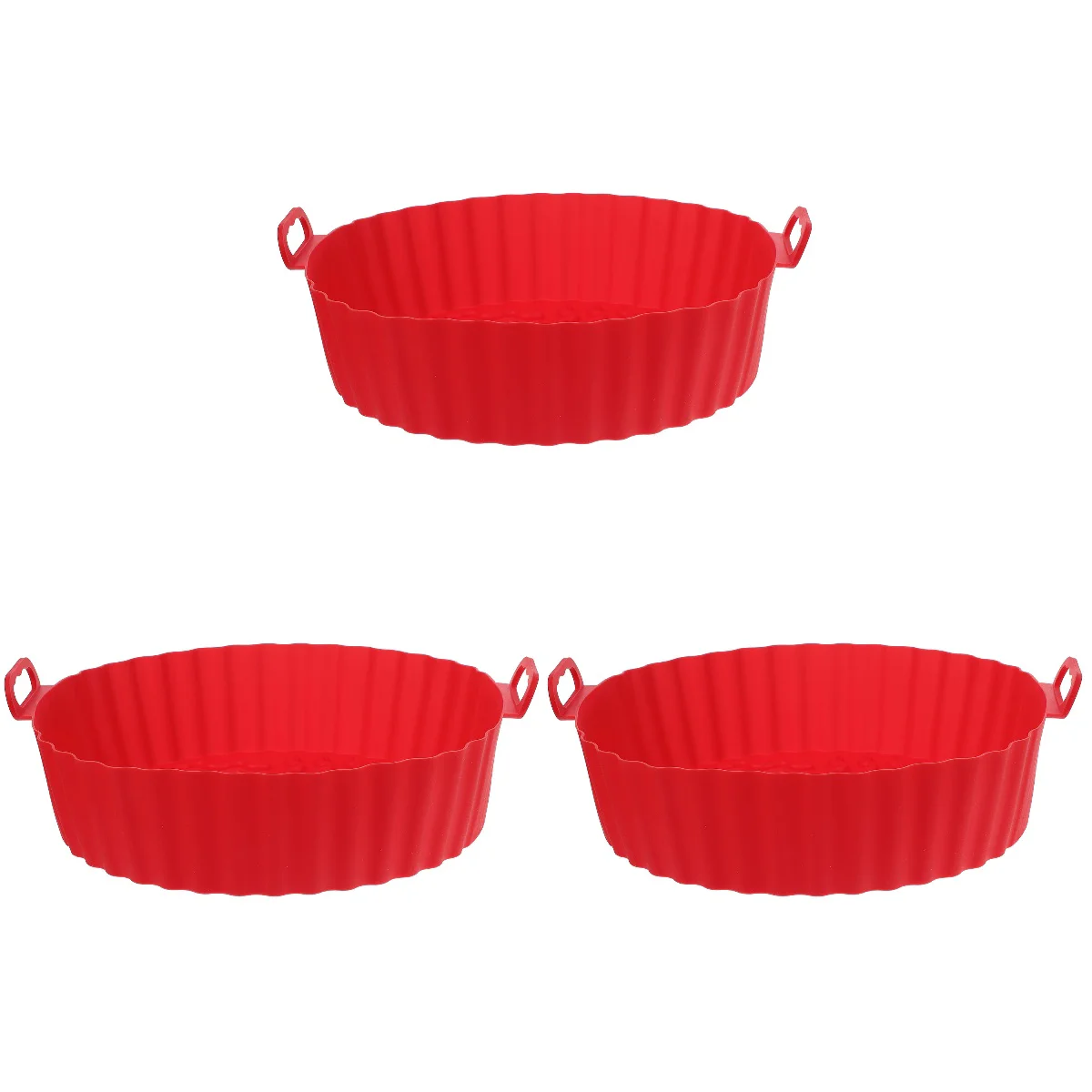 

3 Count Bakeware Vegetable Tray Silicone Air Fryer Liner Parchment Rubber Silica Gel Air Fryers Liner Round