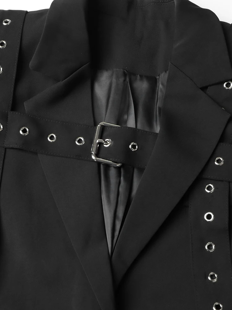 Женский Повседневный Блейзер TWOTWINSTYLE свободный однотонный блейзер с отложным