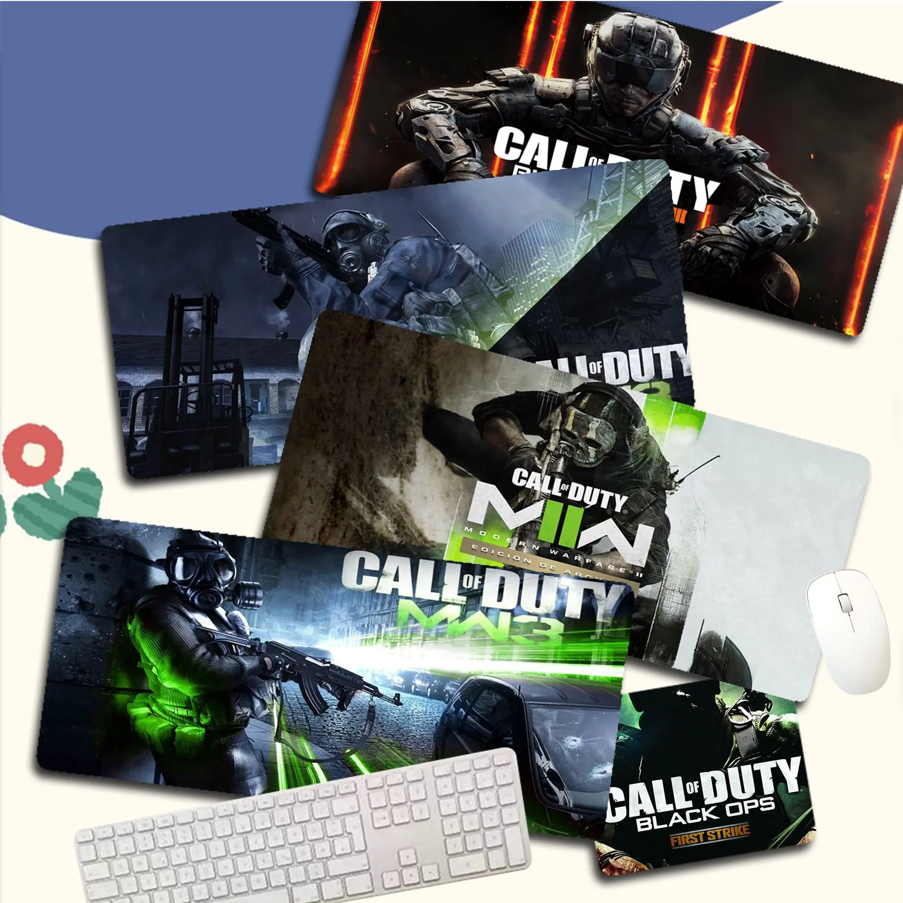 

C-Call O-Of D-Duty Mousepad girl pad Keyboards Mat Rubber Gaming mousepad Desk Mat Size for large Edge Locking Game Keyboard Pad