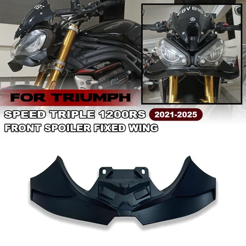Для Triumph Speed Triple 1200RS 2021-2025 мотоцикла GP WING передний спойлер с клювом, передняя губа, фиксированное крыло, дефлектор прижимной силы