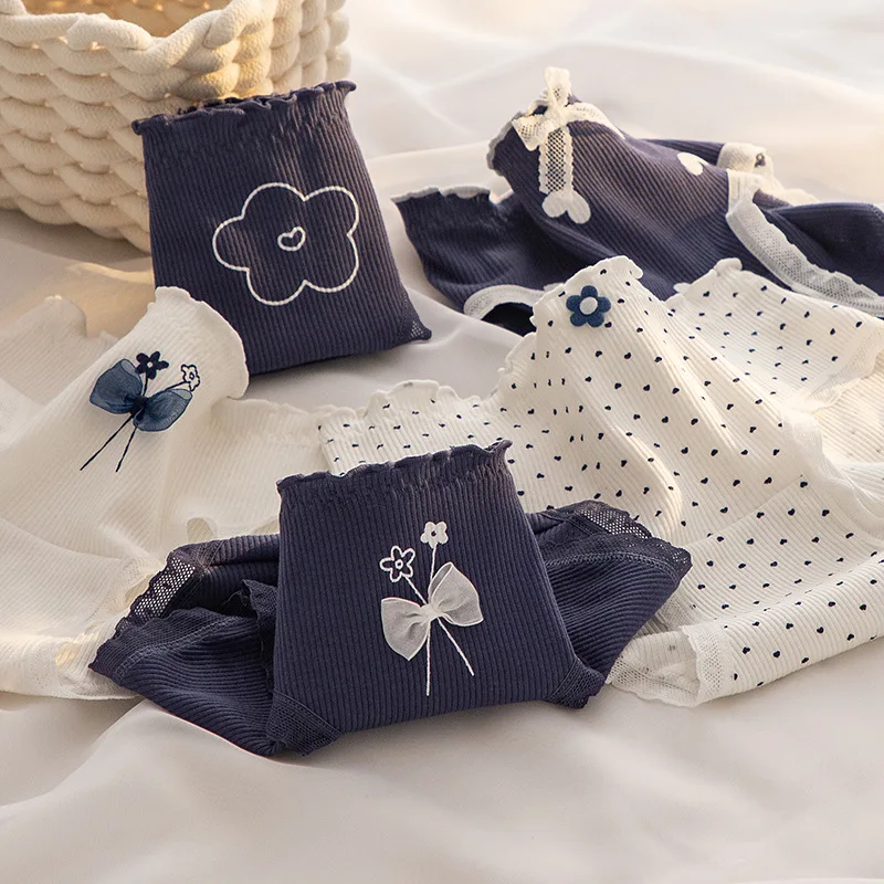 

Женские Бесшовные трусы со средней талией и бантом