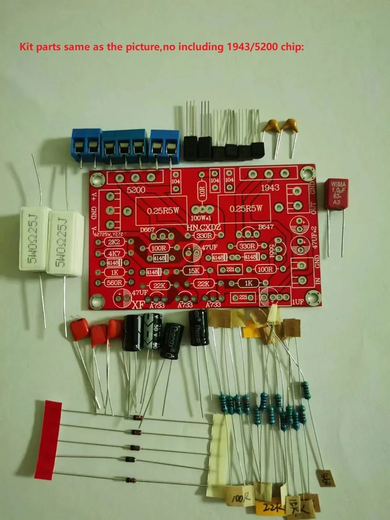 Набор &quotсделай сам&quot Плата усилителя мощности 2SC5200 + 2sa1944/TTC5200 tta1944 моно-канальный