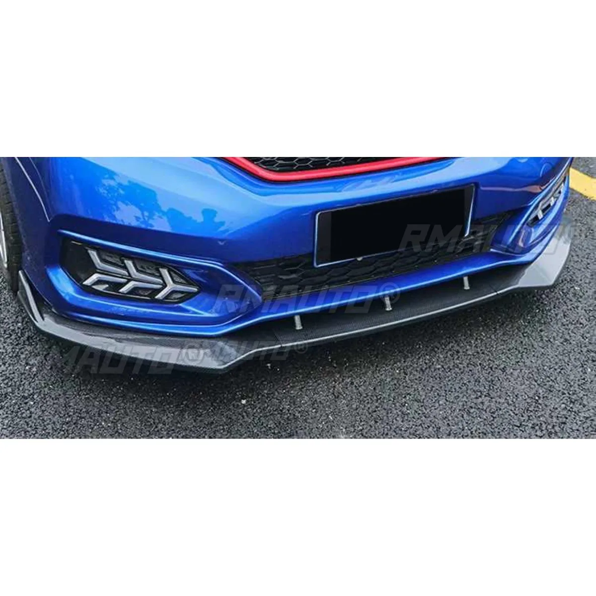 Фото Спойлер переднего бампера Fit Jazz, матовый черный, спортивный стиль, для Honda Fit Jazz 2018-2020, автомобильные аксессуары №3