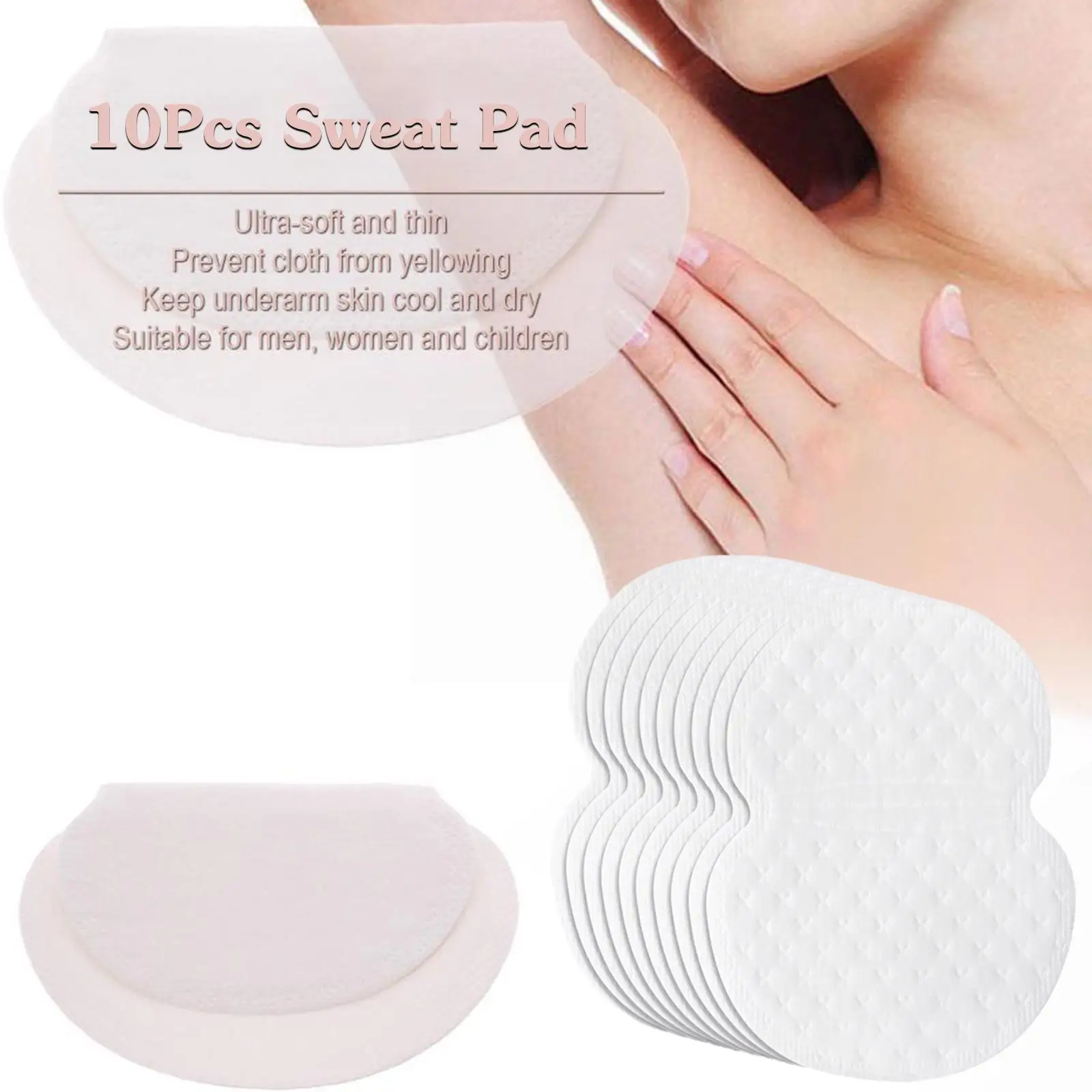 

100PCS Summer Portable Armpit Sweat Pads Underarm Deodorants Anti Absorbing Disposable Stickers Perspiration Patch A1U9