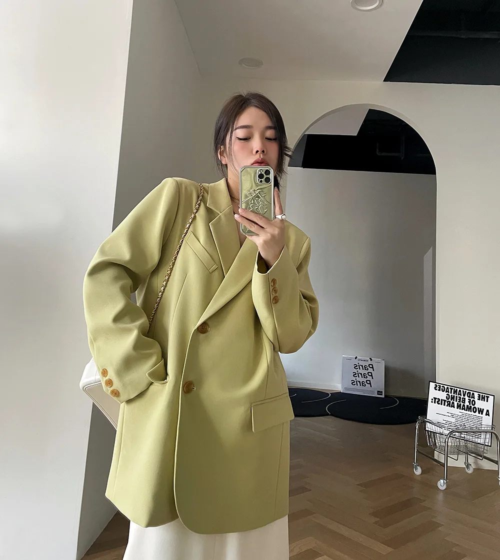 2022 New Collection Autumn Elegant Clothing Korean Fashion Loose Casual Temperament Chic Jacket Coats Women's Suits Blazers