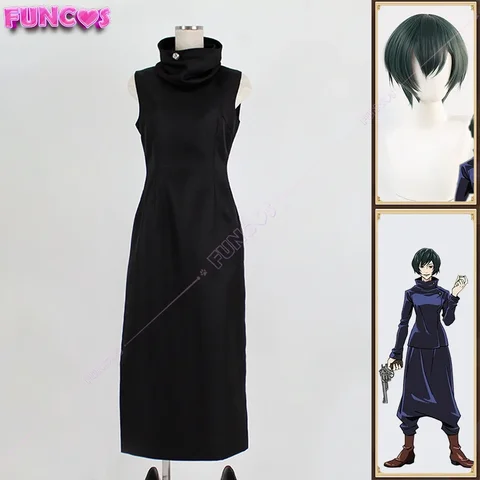 Костюм для косплея из аниме «джутсу», Чонсам из Киотского ююютсу, чёрная форма, парик для чонсам, шибуя