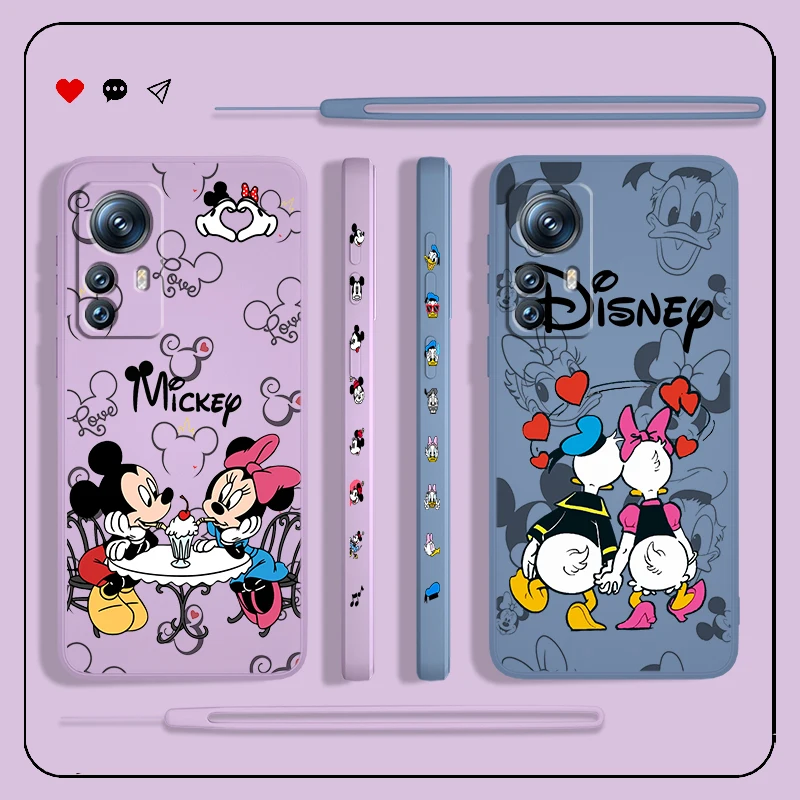 

Baby Mickey Mouse Love Liquid Left Rope Phone Case For Xiaomi 13 Lite 12T 12S 12 11 Ultra 11T 10T 9 Pro 5G Cover Shell Capa Core