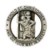 christopher medal car saint christopher visor clip auto visor accessories driving amulet patron saint periapt