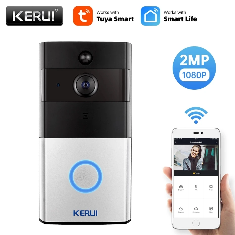 

Видеодомофон KERUI Tuya 1080P Smart Life с поддержкой Wi-Fi