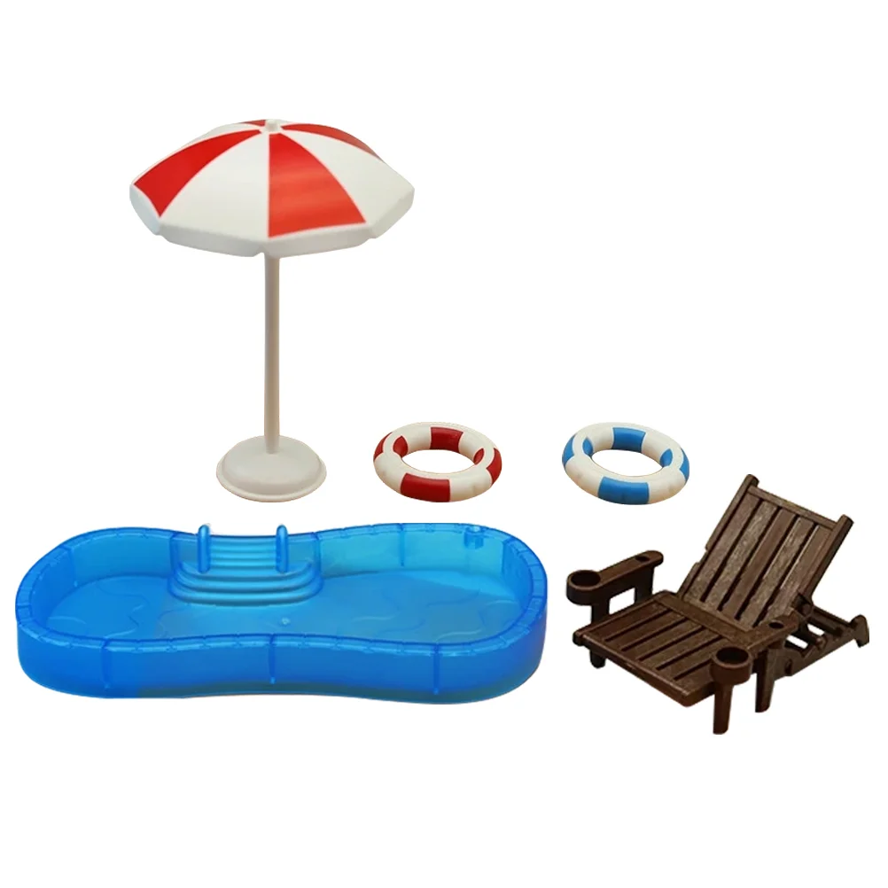 

Miniature Summer Props Miniature Swim Pool Kit Beach Ornaments Mediterranean Ornament Seaside Landscape Miniature Sea Decor