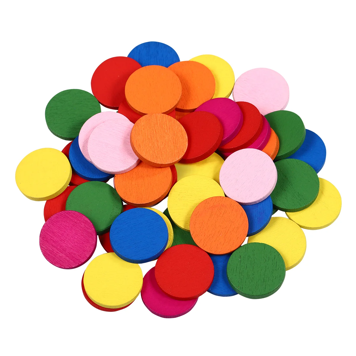 

Counting Chips for Math, 50pcs Colorful Wooden Round Counters Educational Counting Sorting Chips for Kids Math ( Mixed Color )