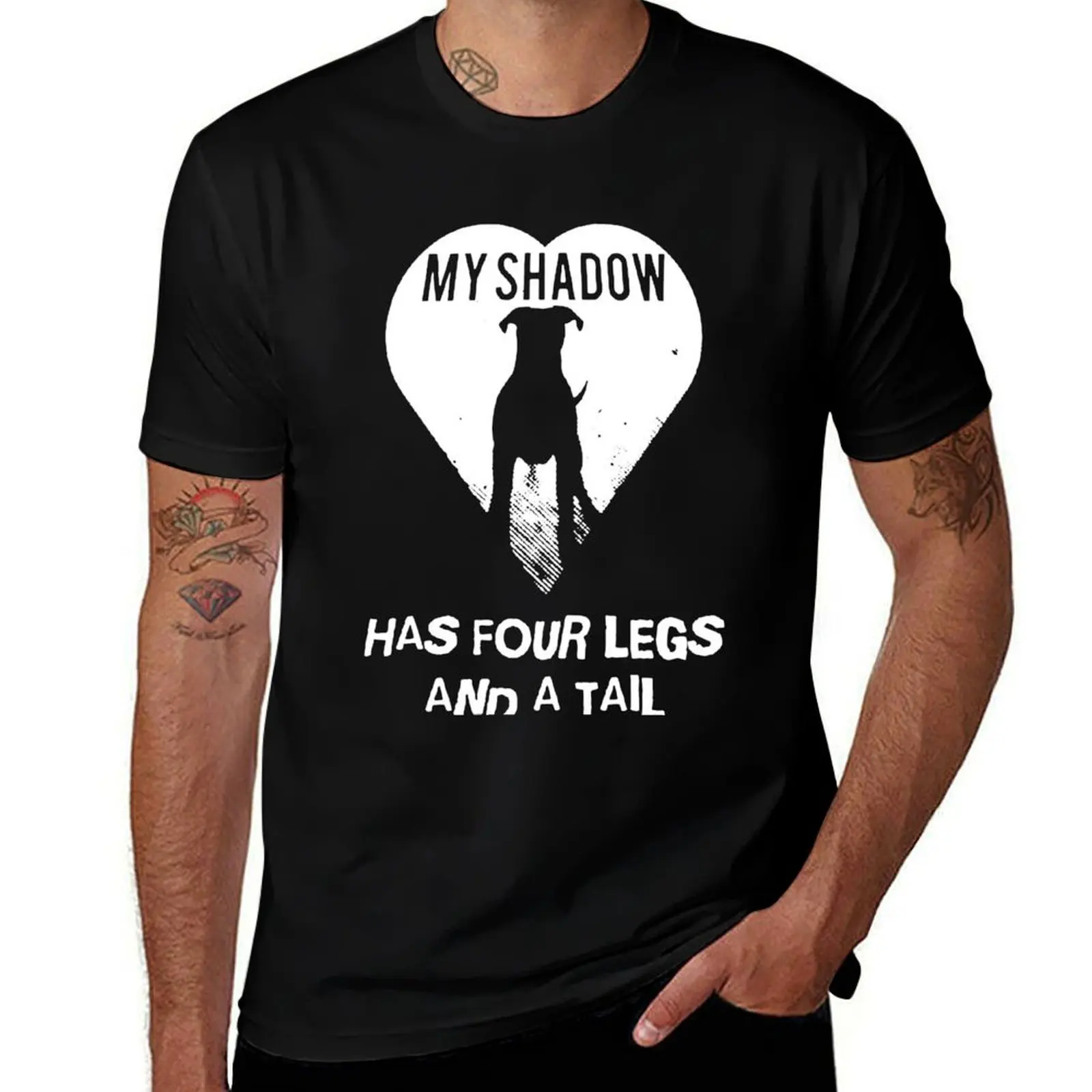 Футболка My Shadow Has Four Leg летняя хлопковая футболка с заготовками мужская