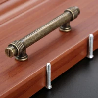 2pcs antique bronze cupboard handle cabinet handle pull retro alloy knob furniture drawer pulls hardware 64mm